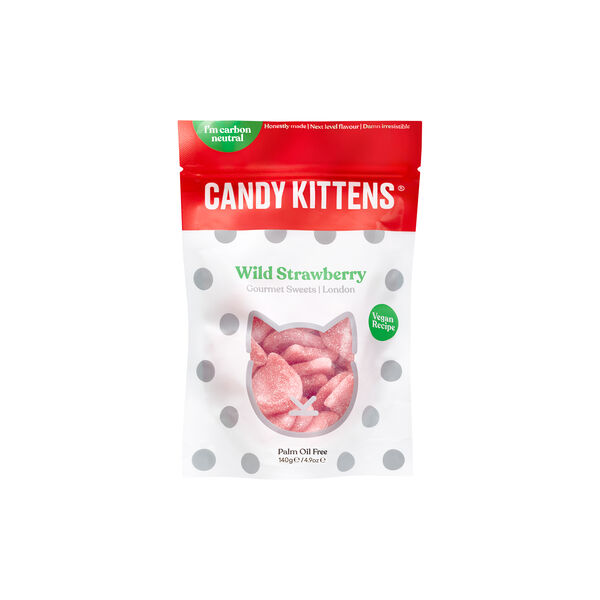 Wild Strawberry gelefigur, rød/hvit, Candy Kittens