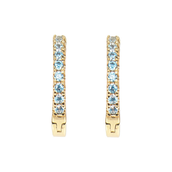 Emilia small hoops, blue, Emilia by Bon Dep