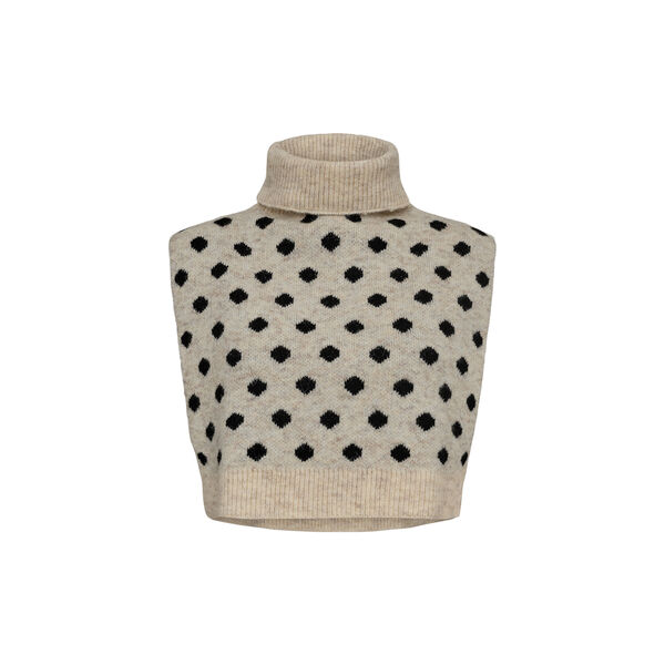 NUOLLIE KNITTED WARMER, sesame melange, NÜMPH