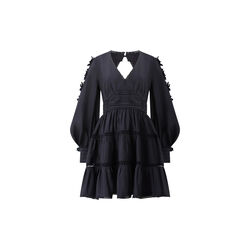 AUBREY 3D LACE TRIM MINI DRESS,  black, French Connection