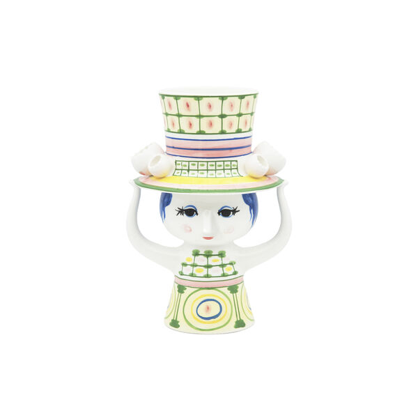 Lady with Hat vase, grønn, Bjørn Wiinblad
