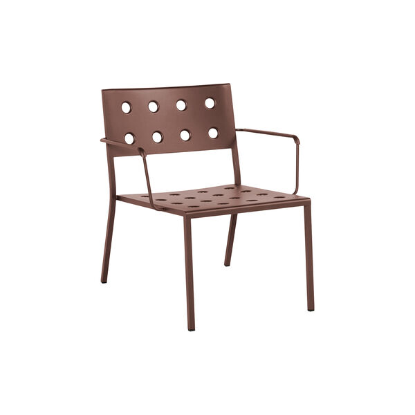 Balcony loungestol med armlen, iron red, HAY
