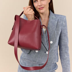 MINI CITY Shoulder Bag, burgundy, Bella Ballou
