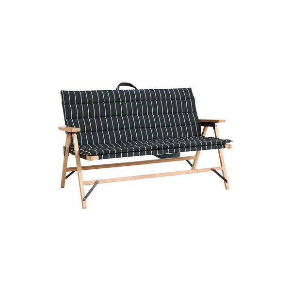 Outdoor Market Sofa Cushion, black with beige stripe, HAY