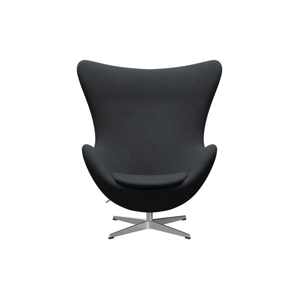 Egg&trade; 3316 loungestol, Christianshavn 1173 grey/satin brushed aluminium, Fritz Hansen
