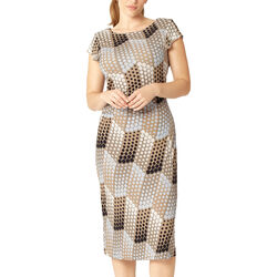 Medi Dress w. Twist, blue grafic dot, Ilse Jacobsen Hornb&aelig;k