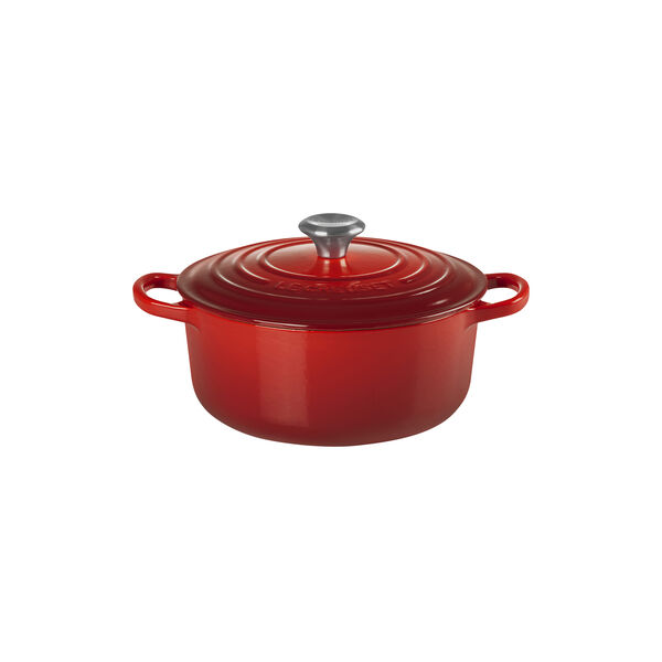 Signature st&oslash;pejern rund gryte &Oslash; 20 cm, cerise, Le Creuset