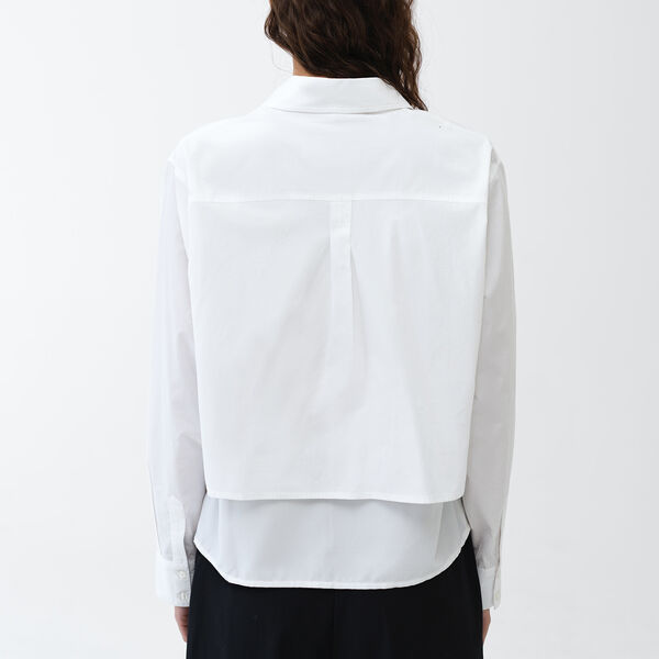 CAMBRIA MILLA MIX SHIRT, linen white, French Connection