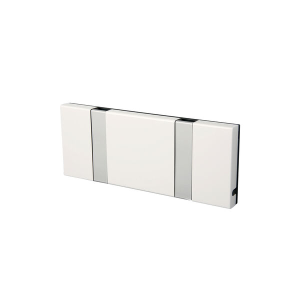 KNAX vannrett 2 knaggrekke, hvit/gr&aring;, LoCa