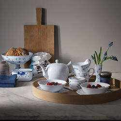 Hvit Riflet porsjonsskåler, 2 stk., Royal Copenhagen