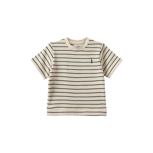 TheisSB T-shirt, antique white w blue, Sofie Schnoor