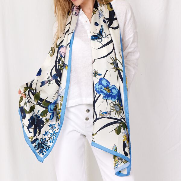 Living Garden skjerf, blue, Bella Ballou