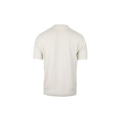 Polo Shirt Knitted Crochet Hemp / Supima Cotton, offwhite, Stenstr&ouml;ms
