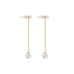 Estelle - perle Chain &oslash;reringer, gull, timi of Sweden