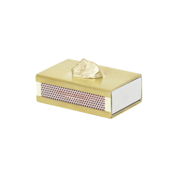 Stone&nbsp;fyrstikkeske cover, brass, Ferm Living