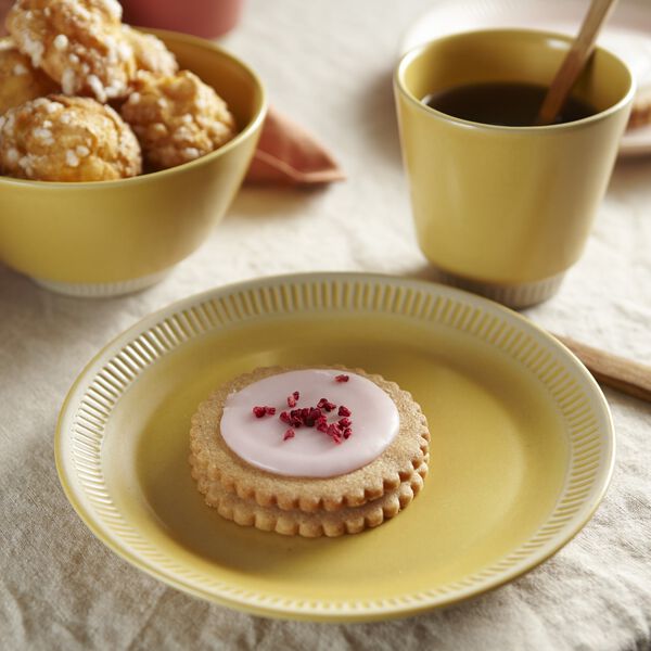 Colorit asjett &Oslash; 19 cm, yellow, Knabstrup Keramik