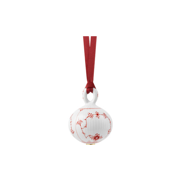 R&oslash;d Musselmalt Riflet Julekule, Royal Copenhagen