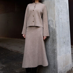 Mantra knit skirt, sand melange, PBO