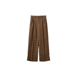 ROSANASW CHECKED WIDE LEG TROUSERS, 9143 maple brown check, Sofie Schnoor
