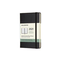 Weekly Horizontal Planner 2021, sort, Moleskine