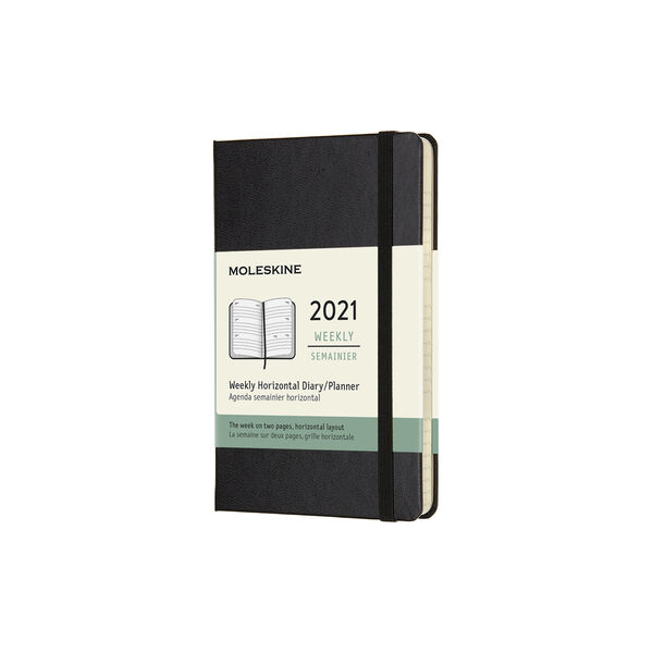 Weekly Horizontal Planner 2021, sort, Moleskine