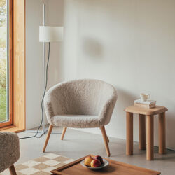 Ditzel loungestol, moonlight/oiled oak, Fredericia Furniture