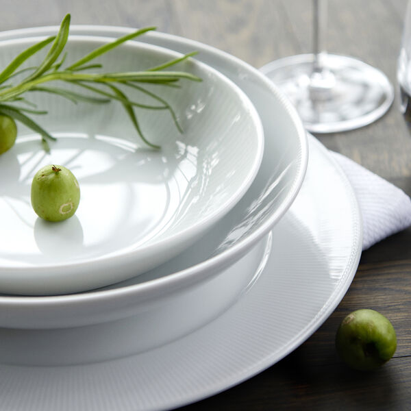 Eventail flat tallerken med fane &Oslash; 28 cm, hvit, Pillivuyt