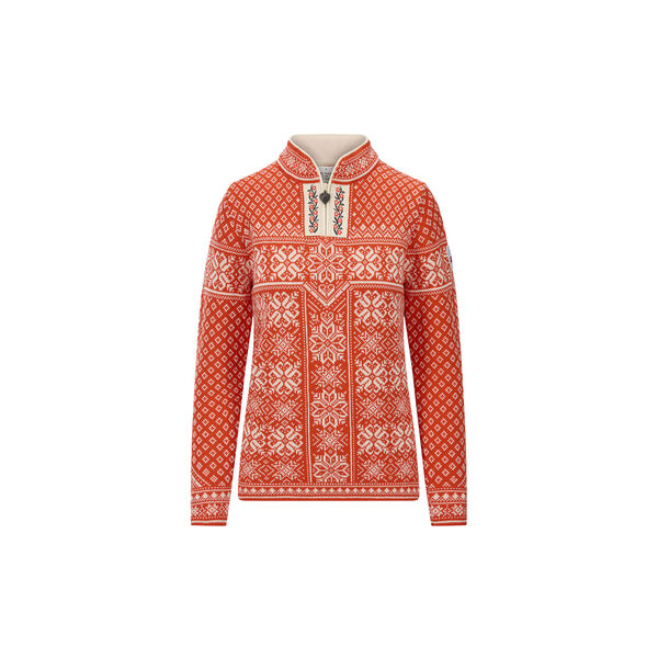 Peace Fem Sweater, roth red offwhite, Dale of Norway