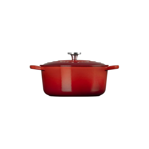 Signature st&oslash;pejern rund gryte | 26 cm | Cerise, Le Creuset