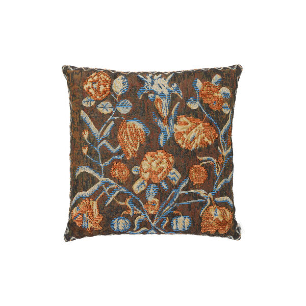 Anniken flower pute 50x50, rust/blue, Kitty Sablu