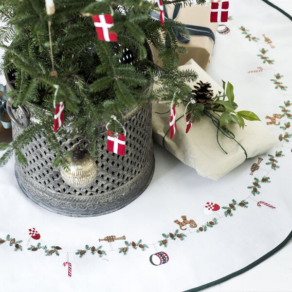 Juletreteppe, hvit, Langkilde & S&oslash;n