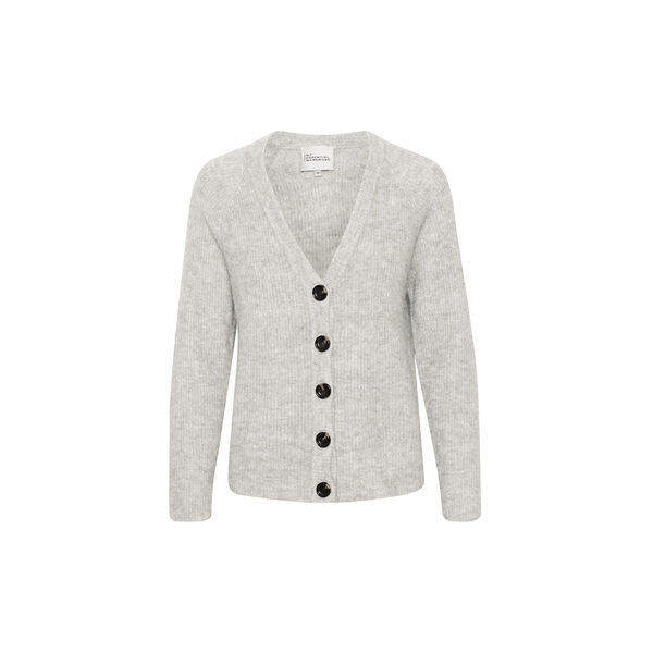 04 THE KNIT CARDIGAN, light grey melange, My Essential Wardrobe