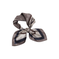Mini silkeskjerf, taupe og beige, 7 DAYS