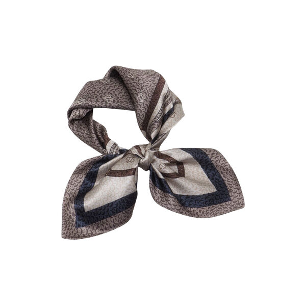 Mini silkeskjerf, taupe og beige, 7 DAYS