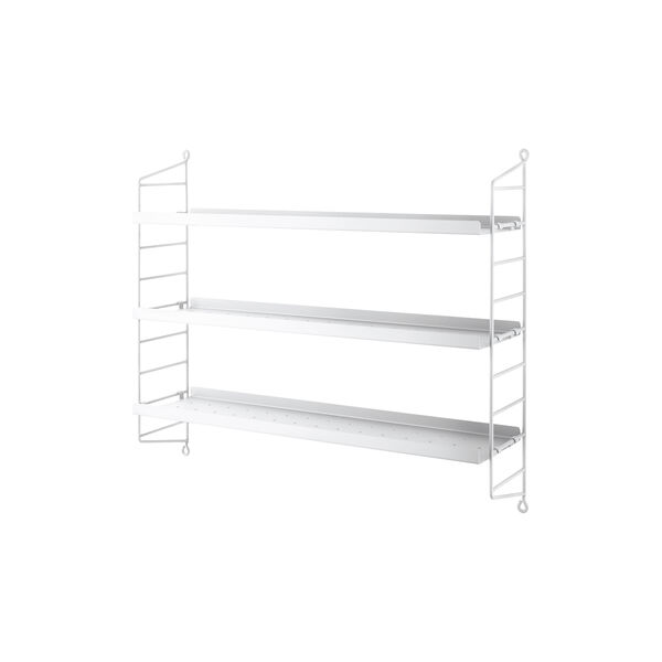 String® Pocket metall hyllesystem, hvit String® Pocket metall hyllesystem, hvit, String Furniture