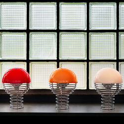 Wire Portable Table Lamp, red, Verpan