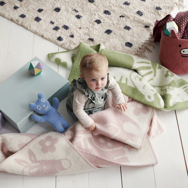 Picnic teppe, pink, Klippan Yllefabrik