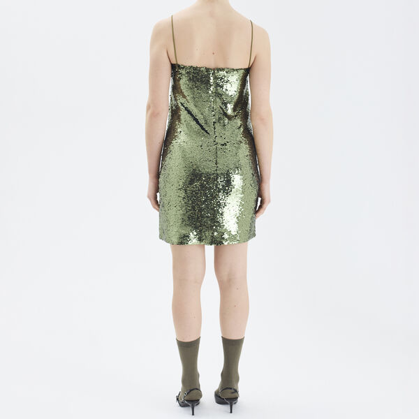 2ND Leticias - Sequins kjole, avokado, 2NDDAY