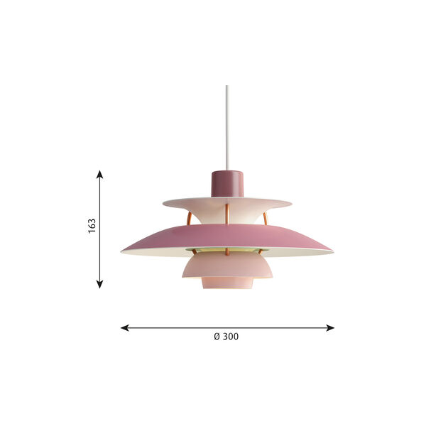 PH 5 Mini pendel, hues of rose PH 5 Mini pendel, hues of rose, Louis Poulsen