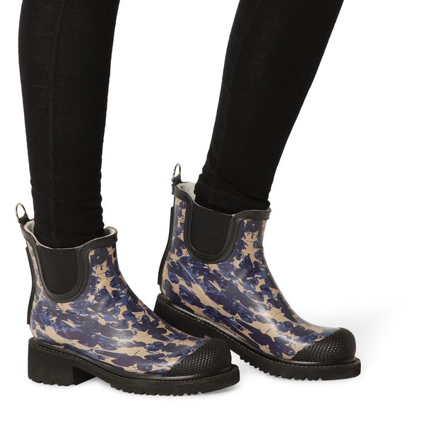 Short Rubber Boot | Beige Butterfly | Gummist&oslash;vel, Ilse Jacobsen Hornb&aelig;k