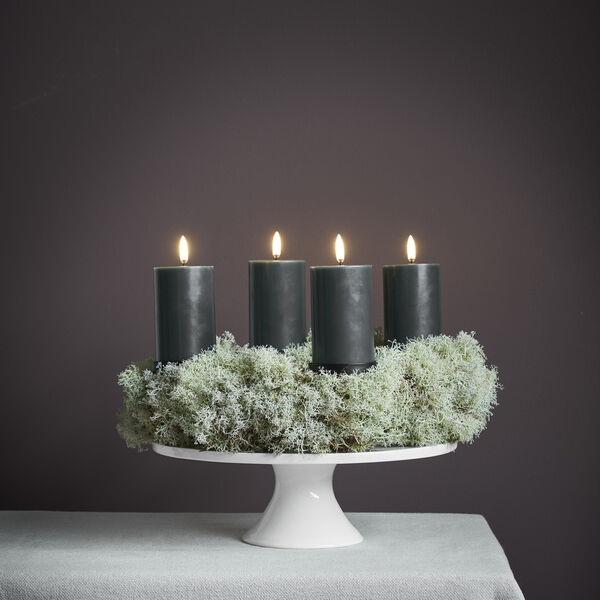 Gaveeske m. pigg, fjernkontroll, LED-s&oslash;ylelys 4-pack, pine green, Uyuni Lighting