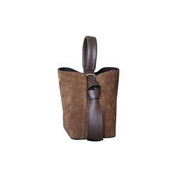 B&oslash;tteveske i semsket skinn, brun, 7 DAYS