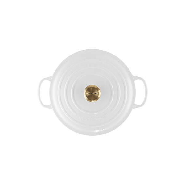 Signature st&oslash;pejern rund gryte &Oslash; 28 cm, white, Le Creuset
