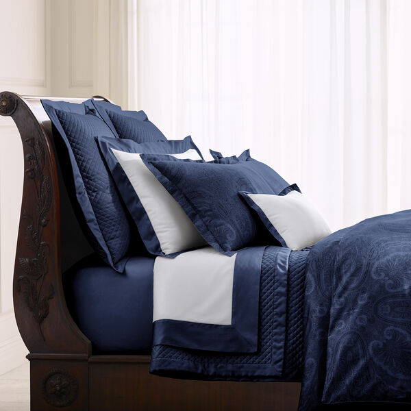 Doncaster Pillow Case, navy, Ralph Lauren Home