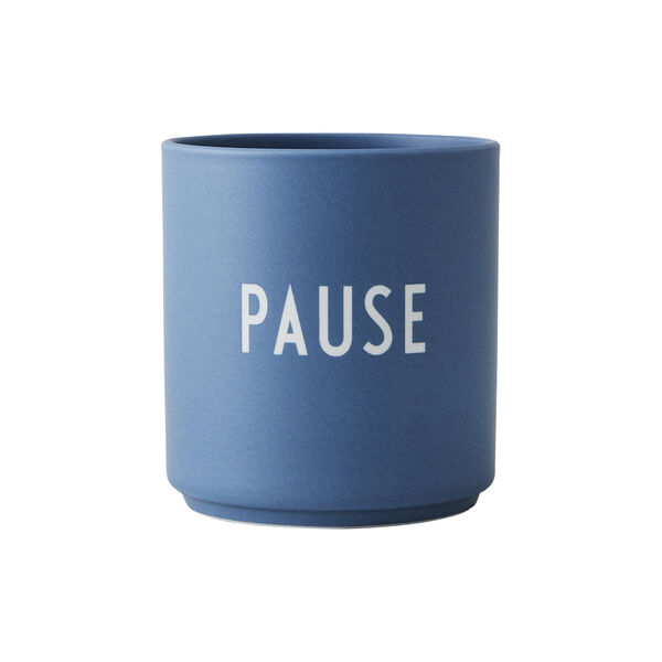 PAUSE favorittkopp, bl&aring;, Design Letters