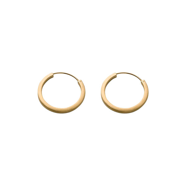 Circle&nbsp;Line&nbsp;Hoops small, forgylt, Pernille Corydon Jewellery