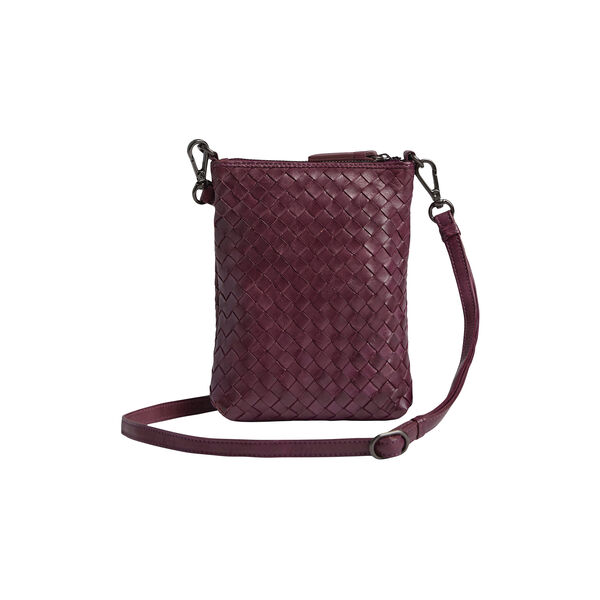 MaiaMBG Mini Crossbody-veske vevd, burgunder, Markberg