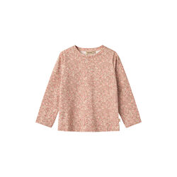 T-shirt L/S Manna, 9566 rose dust flower meadow, Wheat