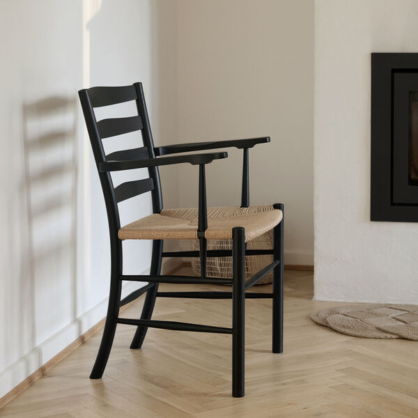 Klint Armchair, svartlakkert eik, Fredericia Furniture