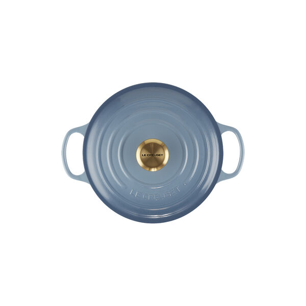 Signature st&oslash;pejern rund gryte &Oslash; 24 cm, chambray, Le Creuset